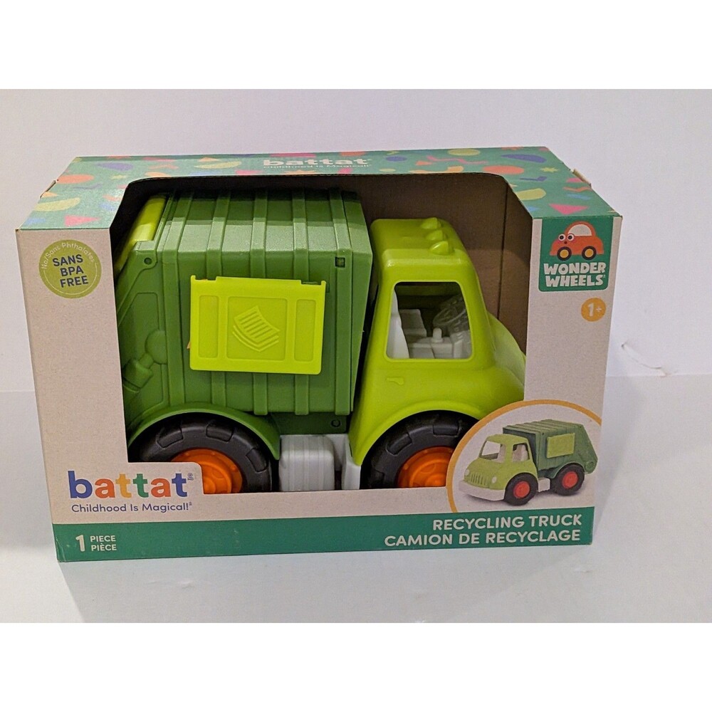 BATTAT Wonder Wheels Recycling Garbage Truck 3 Compartments Tilts New in Box